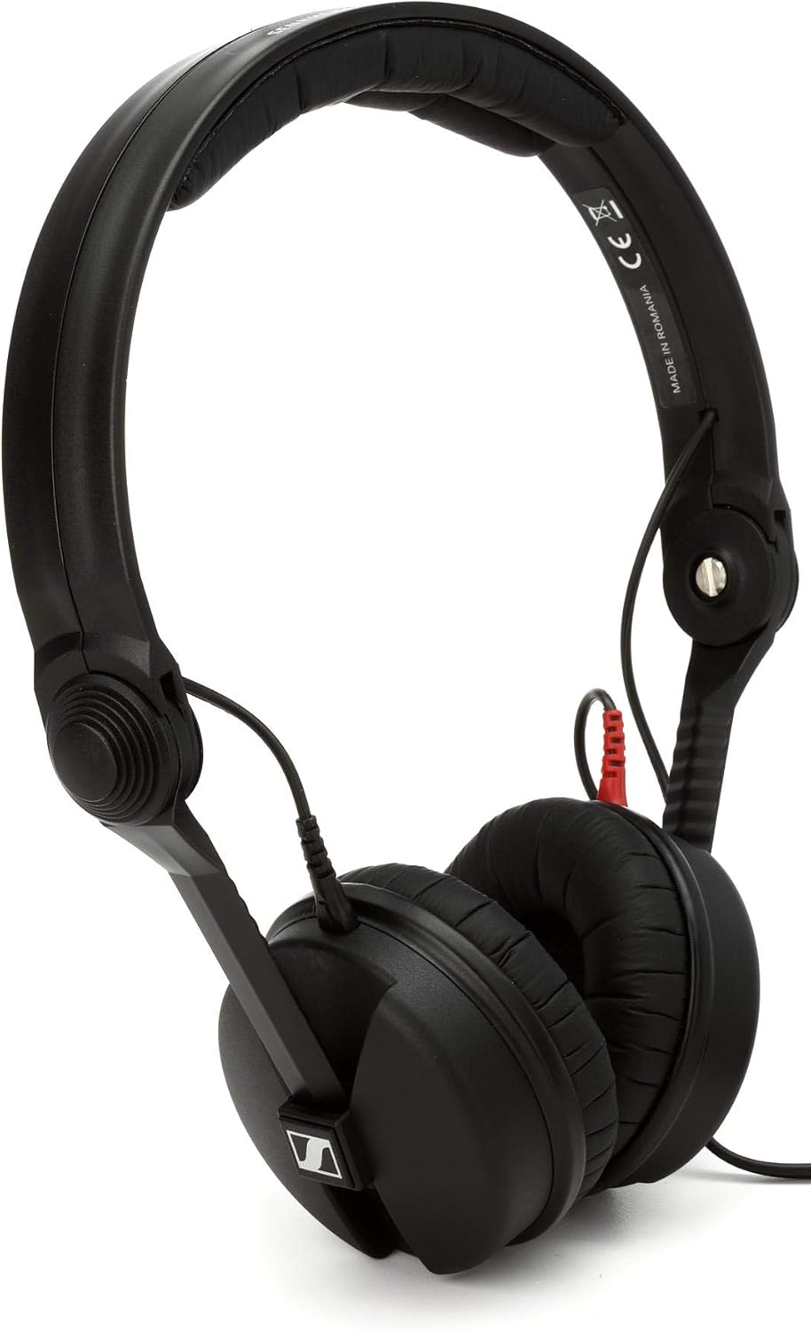 Black Sennheiser HD 25 on-ear headphones.